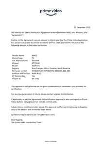 Approval Letter Novatek